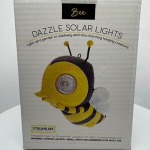 Bee Dazzle Solar Lights Streamline Hanging Garden‎ Decor Outdoor Walkway Light